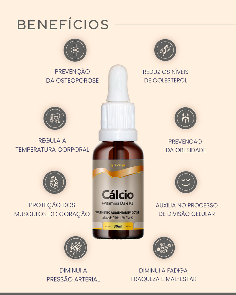 Cálcio + Vitamina D3 e K2